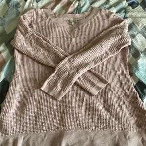 Waffle knit long sleeve